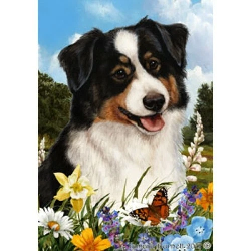 Summer House Flag - Tri Australian Shepherd 18353