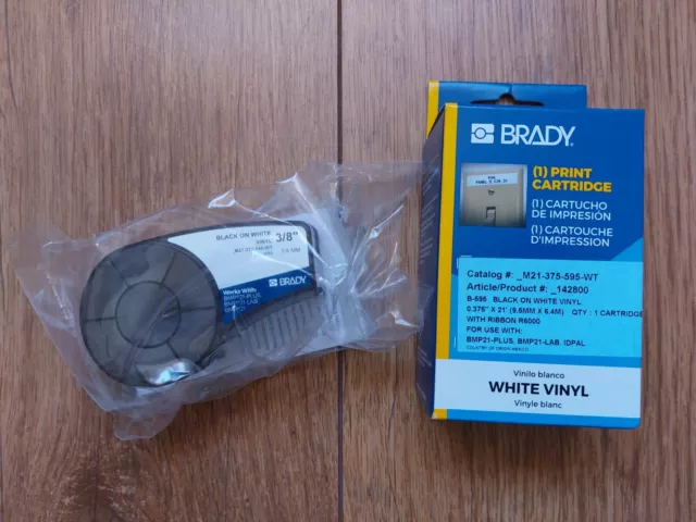Étiquette recharge pour câblage fibre Brady BMP21-Plus M21-750-427 Vinyl