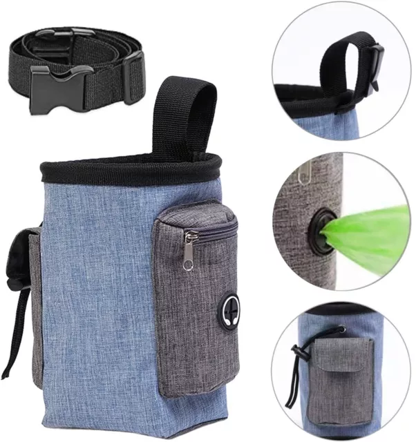 Puppy Pet Dog Obedience Training Treat Feed Bait Food Snack Pouch Belt Bags BLUE