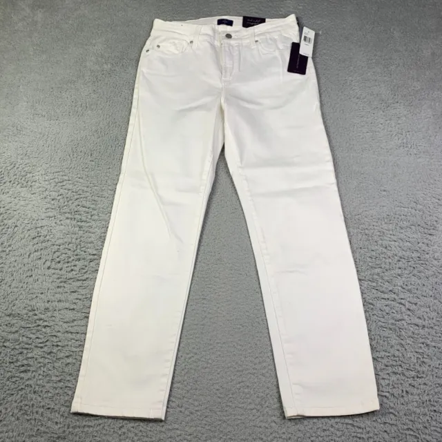 NYDJ Jeans Womens 8 White Ankle Slim Fit Straigh Casual Ladies New NWT