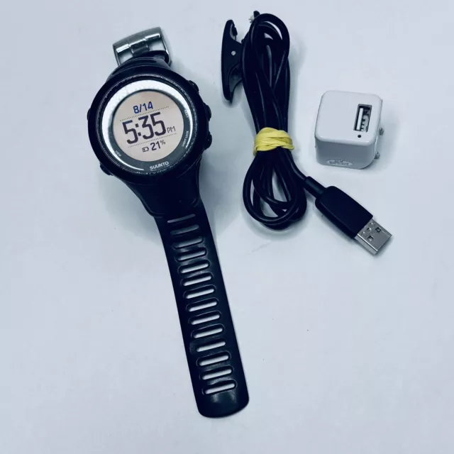 Unisex SUUNTO Ambit3 Sport Digital GPS Running Watch - Black - Charge Cord