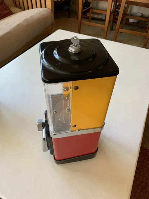 1950's Victor Topper 1 Cent Half Cabinet Gumball Gum Vending Machine