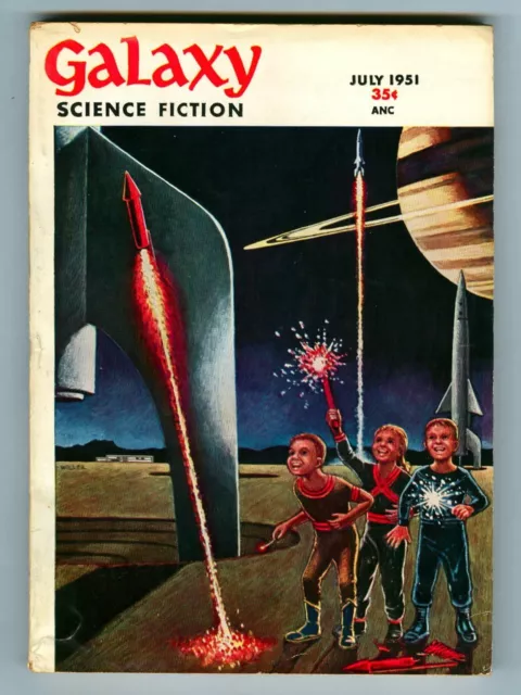 Vintage July 1951 GALAXY SCIENCE FICTION Magazine! Fritz Leiber! William Tenn!