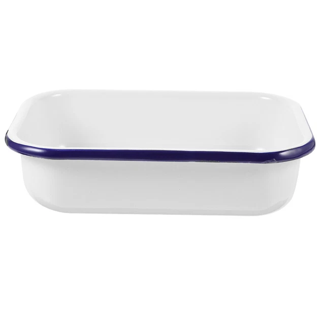 Enamel Storage Pan Fruit Storage Tray Baking Tray Food Storage Pan Household