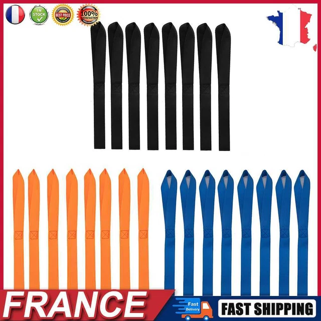 8 Pack 13x1 inch Soft Loop Tie-Down Strap for Securing ATV Motorcycle Motorbike