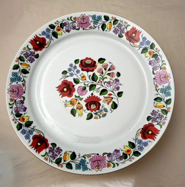 Kalocsa Hungary Hand Painted 0057 LARGE Decorative Plate / Plate / Dish 11"