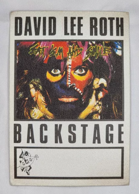 David Lee Roth OTTO Backstage Pass 1986-1987 White Cloth Backstage Pass Variant