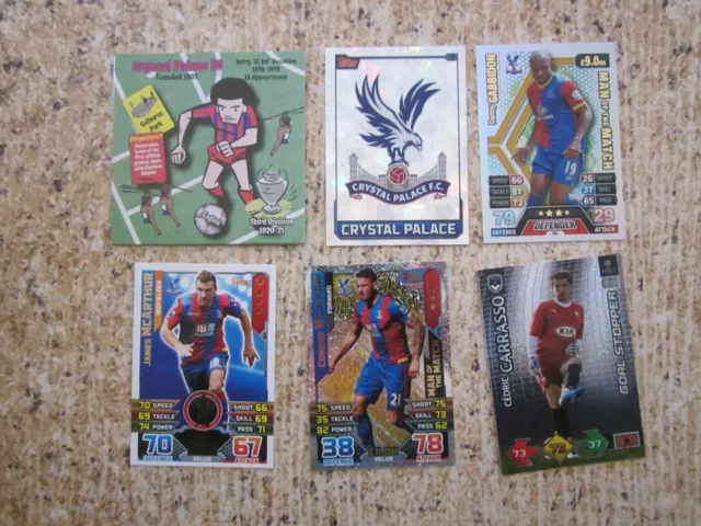 6 Rare Football Cards, CRYSTAL PALACE, S5, Terry Venables, Connor Wickham.