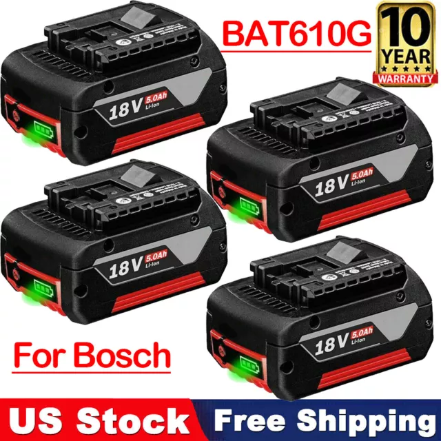 Battery For Bosch 18V 5.0AH Li-ion BAT609 BAT610G BAT618 BAT620 24618-01