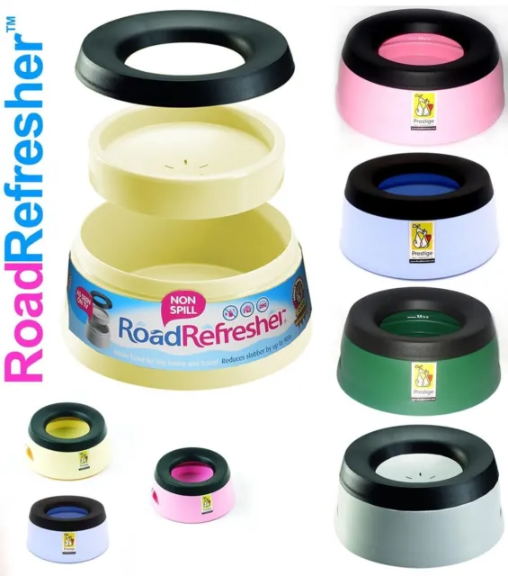 Non Spill Dog Puppy Pet Travel Water Bowl Small & Large Road Refresher Bowls Uk