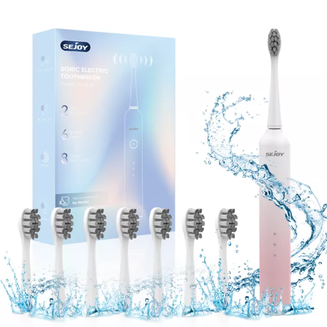 Sonic Electric Toothbrush with 8 Brush Heads Rechargeable Electric Tooth Brush