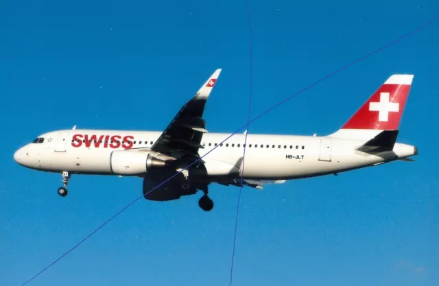 Civil Airliner Plane Photo Swiss Photograph Airbus Hb-Jlt Heathrow Picture A-320