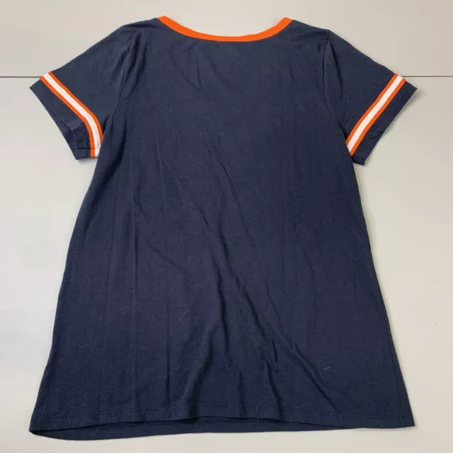 Womens Chicago Bears T-shirt V-neck NFL Team Apparel Vintage Style Graphic XL 2