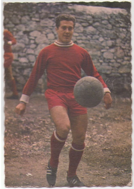 061 BERNARD RAHIS OLYMPIQUE DE NIMES FOOTBALL CARTE MIROIR SPRINT 1960's RARE