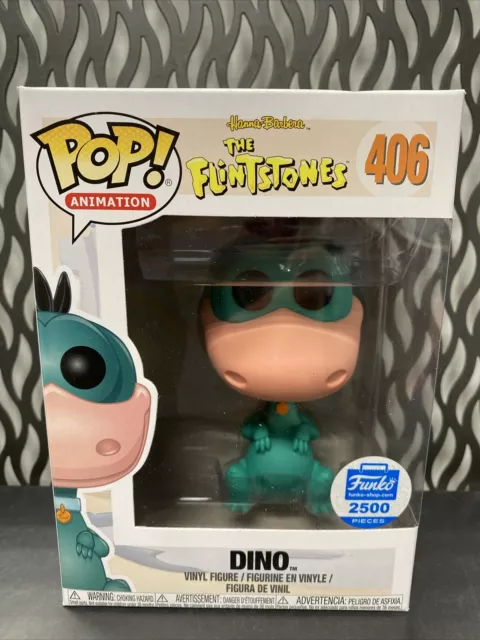 Funko Pop! Animation Flinstones #406 Dino (GREEN ) Shop 2500 pcs Exclusive (B14T