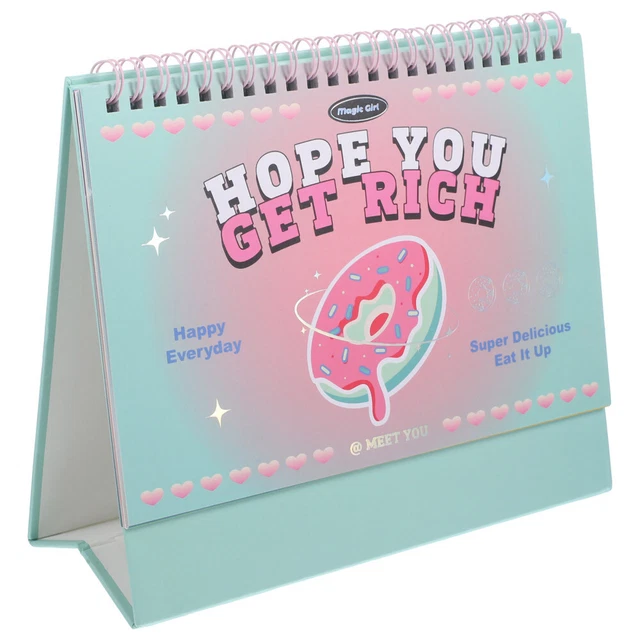 HaoNiu Quotidien Bureau en Métal Flip Calendrier De Bureau