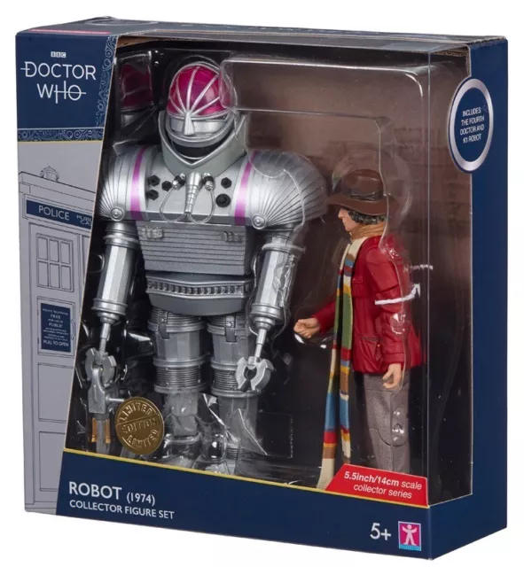Doctor Who - Tom Baker - Fourth 4th Doctor & Robot Collector Figure Set From B&M