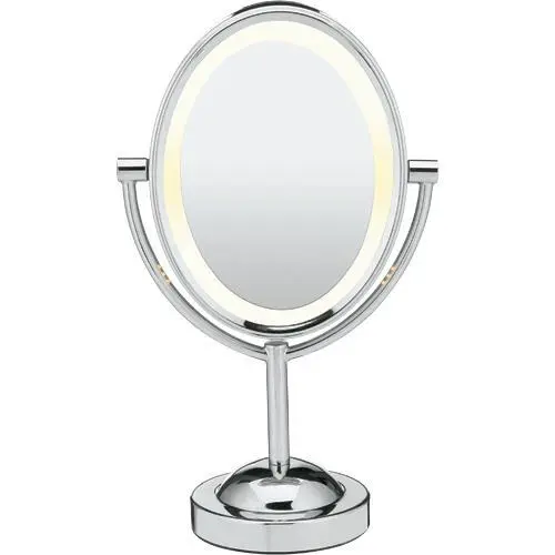 Conair BE151T Double-Sided Oval Polished Chrome Lighted Makeup Mirror