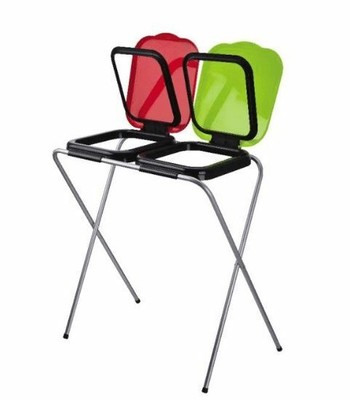 Jumbo Green1 Cestino Portasacchi per Spazzatura Raccolta Differenziata con Coperchio 39 x 39 x 84 cm