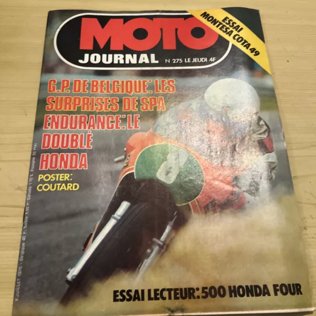 MOTO JOURNAL  275 HONDA CB 500 Four Montesa Cota 49 Walter VILLA 1976