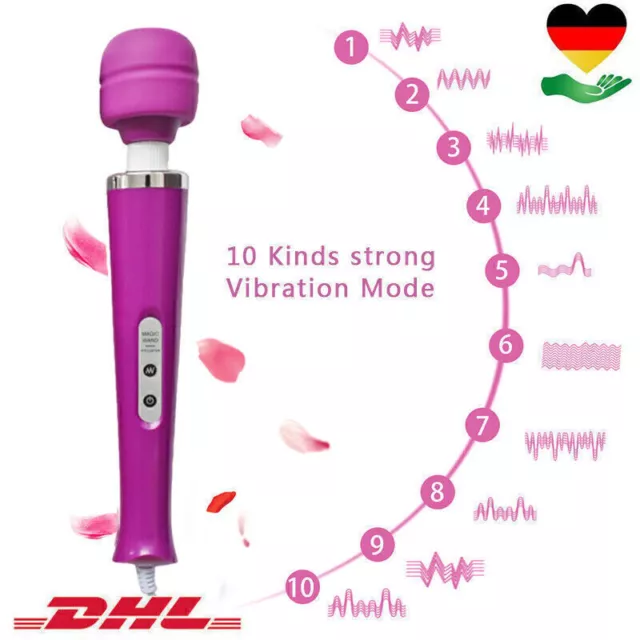 Massagestab Magic Wand Massager Massagegerät Wasserdicht Vibrator Stark PURPLE