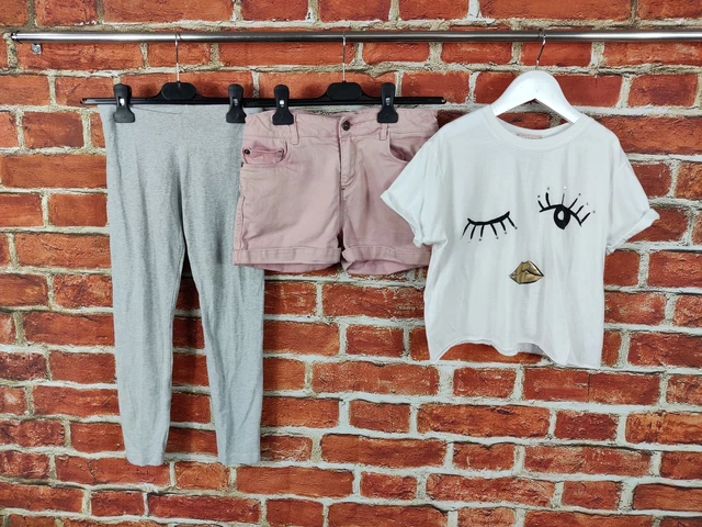 Girls Bundle Age 10-11 Years M&S Fatface Lipsy Leggings Denim Shorts Tee 146Cm