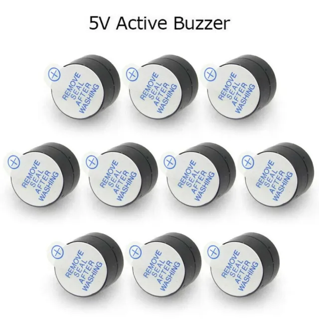 10pcs Active Buzzer Magnetic 5V Long Continous Beep Tone 12*9.5mm For Arduino