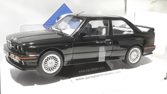 BMW E30 SPORT EVO noire SOLIDO échelle au 1/18EME Voiture miniature collection