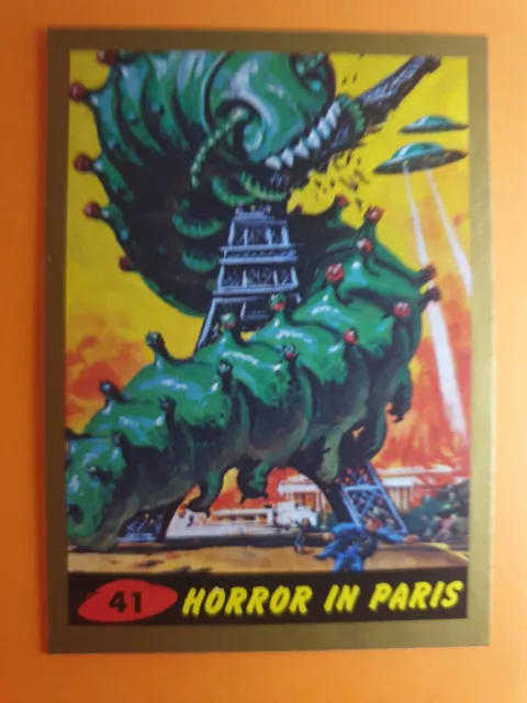 2012 Topps Mars Attacks Heritage Parallel Gold Horror In Paris 41