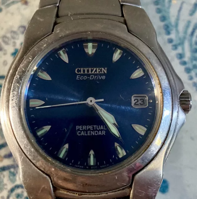CITIZEN E760 H30164 ECO Drive Perpetual Calendar Mens Stainless Steel Watch 66.71 PicClick UK