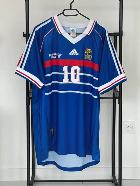 Brésil 1998 Maillot Zidane France 98 MAILLOT EQUIPE DE FRANCE