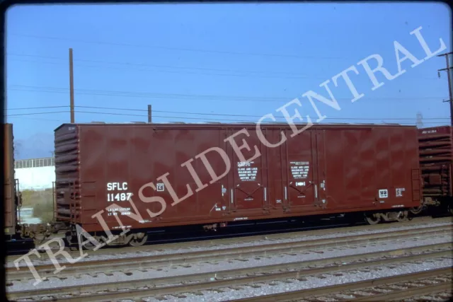 Original train slide SLSF Frisco boxcar 11487, 1995