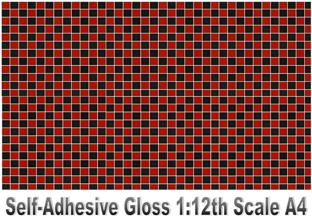 Pack Of 5 Dark Red Wave Brick Pattern Cladding Sheets For 1:12 Scale Dolls House