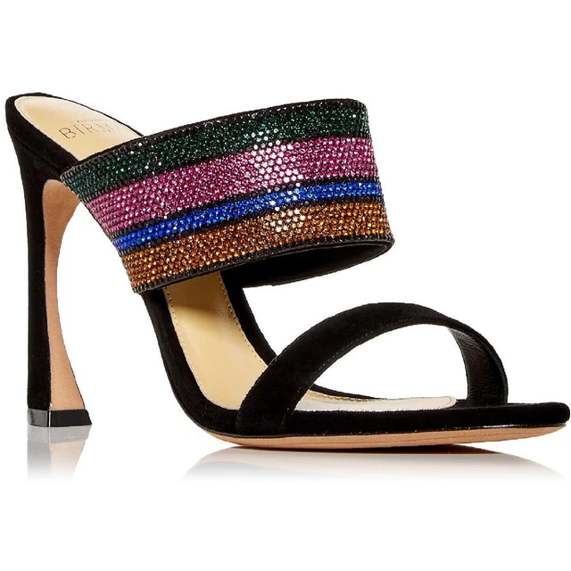 Alexandre Birman Womens Denise Black Heels Shoes 37 Medium (B,M) BHFO 0959