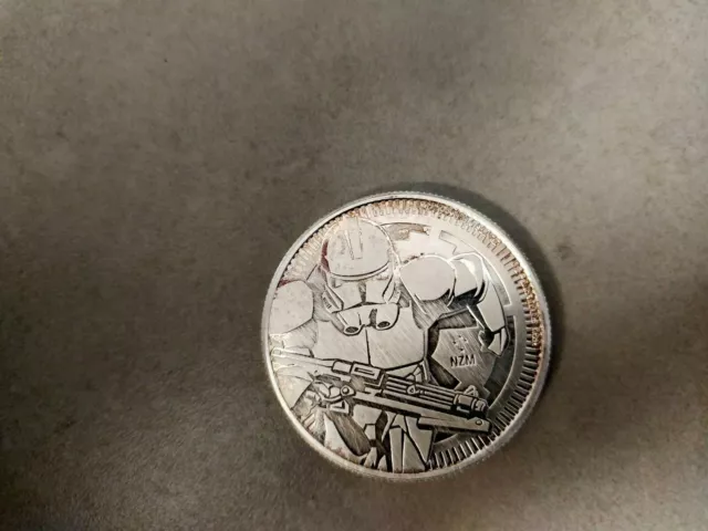 2019 Niue Clone Trooper 1 OZ Pièce Argent Star Wars .999 Fin Ag