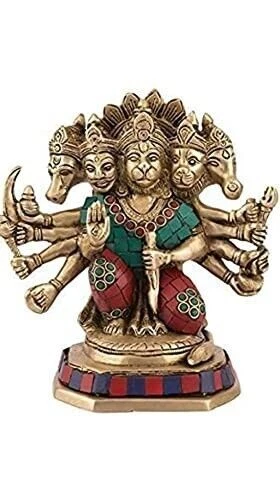 Devyom Statue de dieu assis Indra Dev en laiton 1959