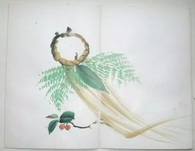 JAPANESE PHOENIX FESTIVAL OFFERING : ORIGINAL Vintage Japanese Brush Painting