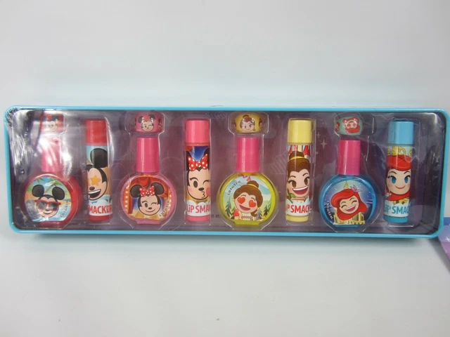 Lip Smacker Disney Tsum Tsum Lip Balm Nail Polish Rings Set in Tin New Sealed