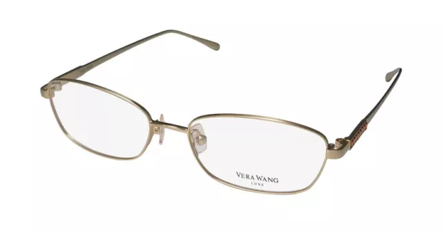 Vera Wang Luxe Miriam Titanium No Allergy Signature Logo Eyeglass Frame/Glasses