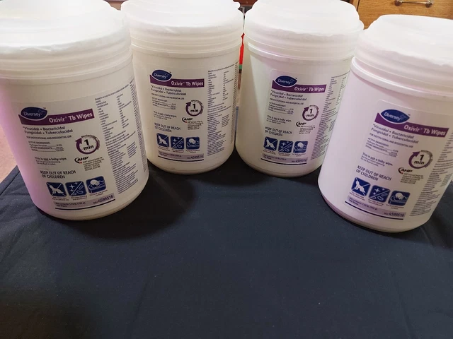 NEW 4-PACK x 160 Disinfecting Wipes Diversey Oxivir Tb