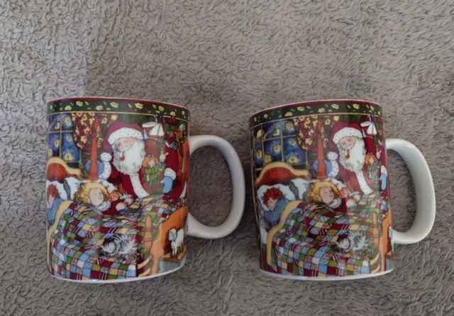 Portmeirion A Christmas Story - Susan Winget Pair Of Mugs In Perfect New Cond.