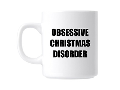 FUNNY Disturbo ossessivo-compulsivo ossessivo Christmas Natale Tazza caffè confezione regalo grande