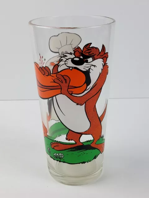 1976 Pepsi Collector Series Glass Looney Tunes Daffy Duck And Tasmanian
