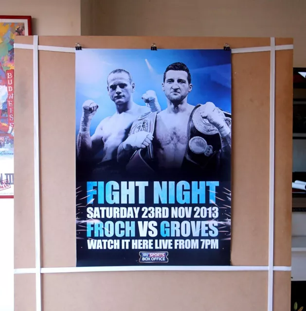 CARL FROCH vs. GEORGE GROVES (1 & 2) : Original SKY Sports Boxing Poster 30D 2