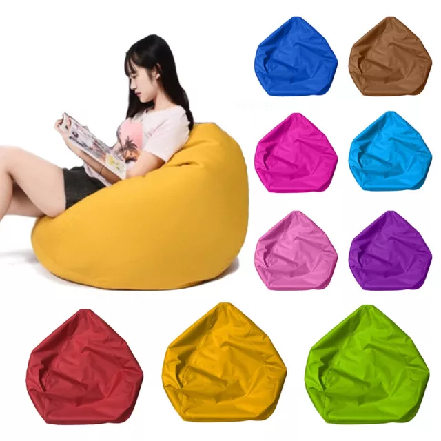 Bean Bag Cover Chair Couch Sofa Lazy Lounger Indoor For Adult Kids Washable Bag