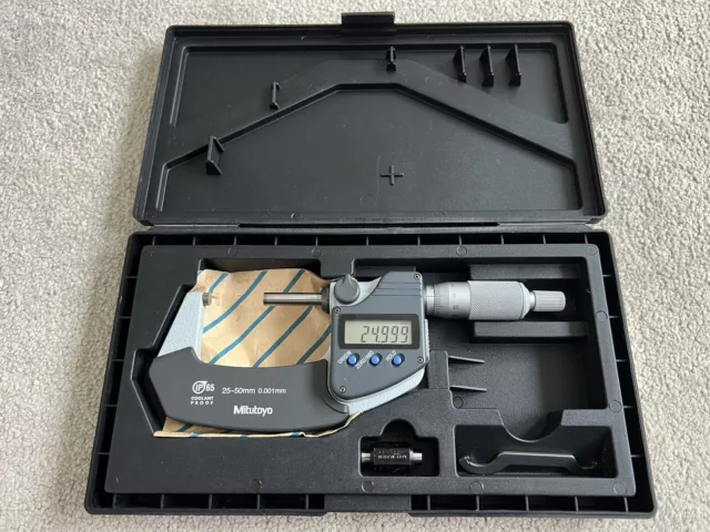 Genuine Mitutoyo 25-50mm Digital Micrometer (IP65) 293-231 (EXCELLENT CONDITION)