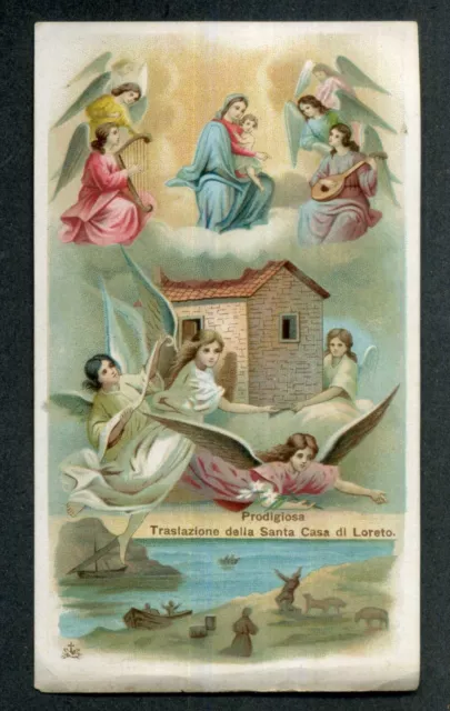 Santino Holy Card -  1899 - Traslazione Della S. Casa Di Loreto