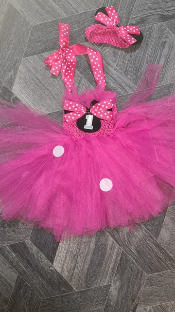 Abito tutù festa prima bambina compleanno Minnie abito festa tutù fascia