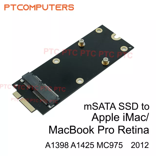 mSATA SSD to 2012 Macbook Pro Retina iMac 17+7pin SSD Convertor for A1398 A1425