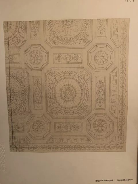 Beautiful 4 Rare 19th 20th C. French Design Drawings for Carpet Development 1587 2